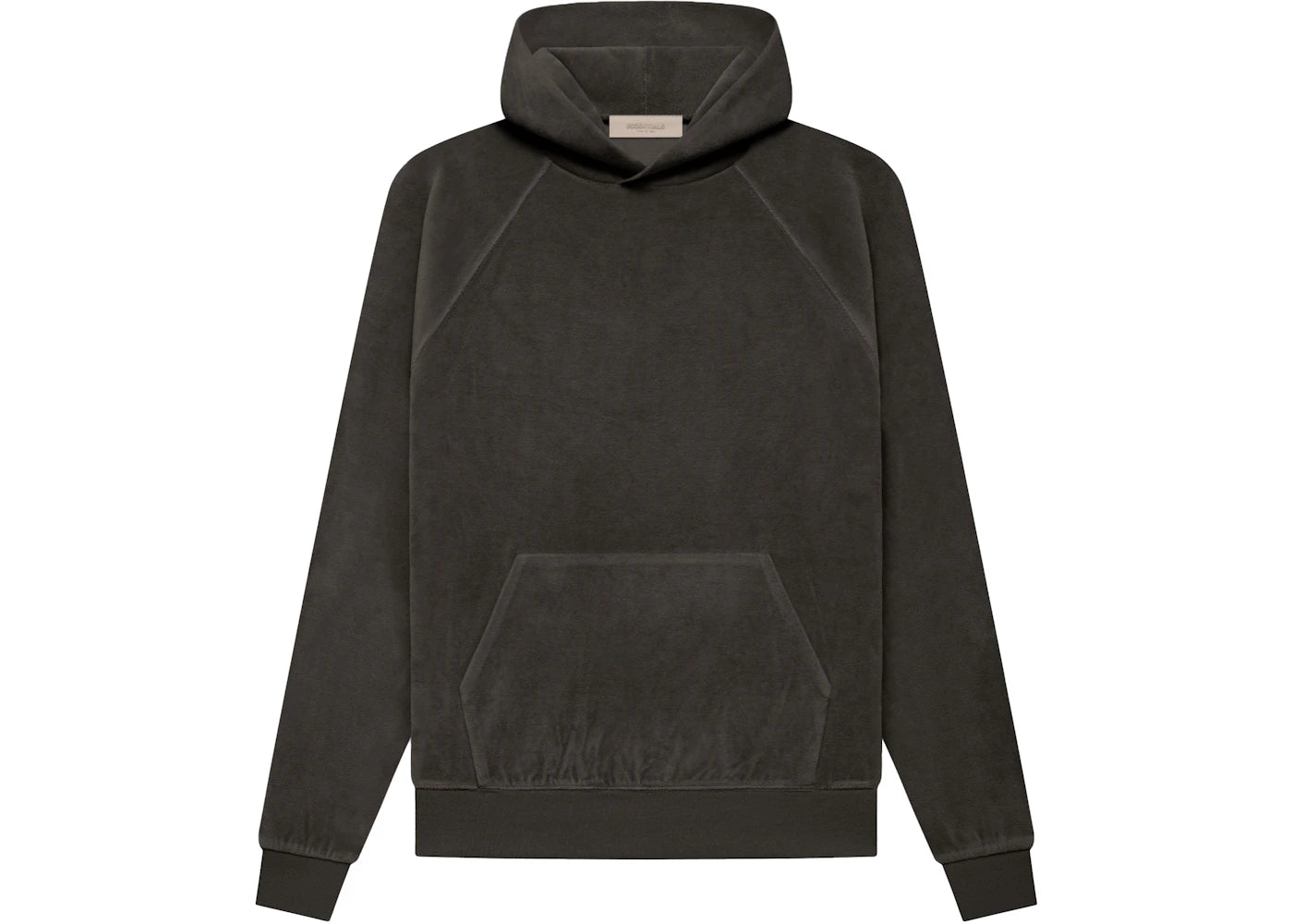 Fear of God Essentials Women's Velour Hoodie Off Black