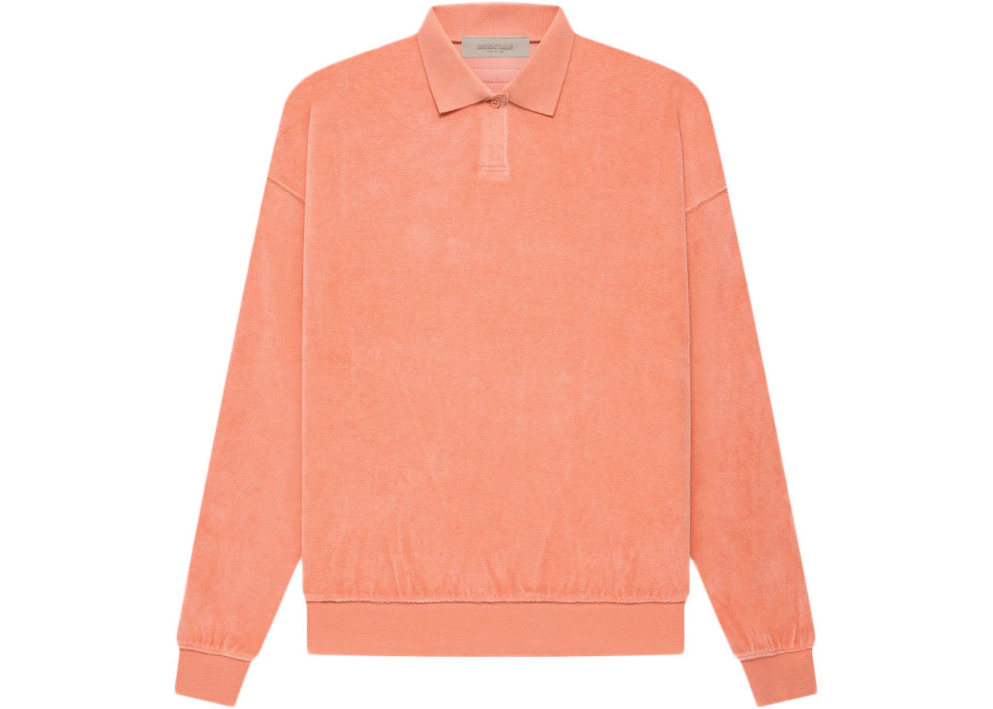 Fear of God Essentials Women's Velour L/S Polo Coral