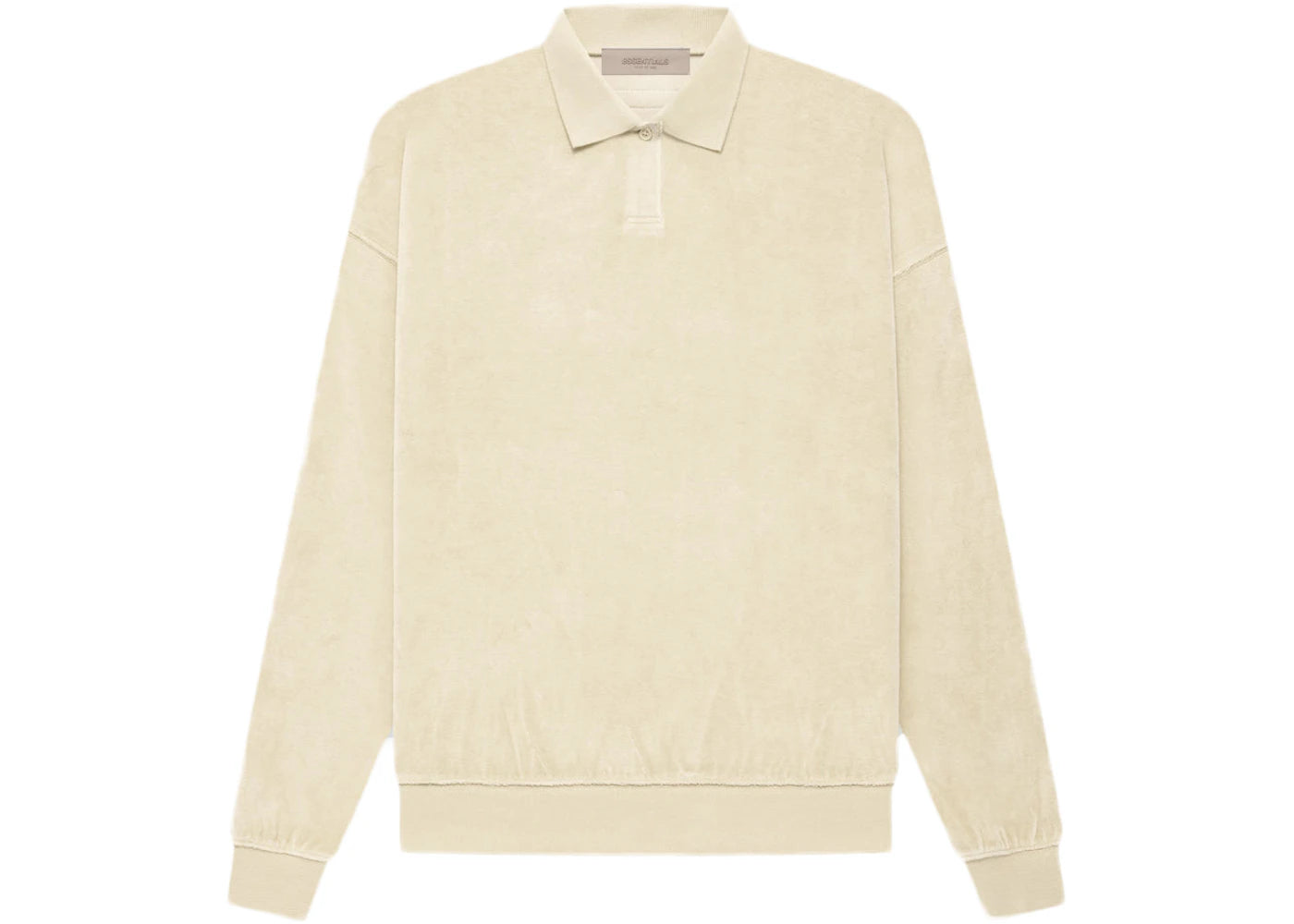 Fear of God Essentials Women's Velour L/S Polo Egg Shell