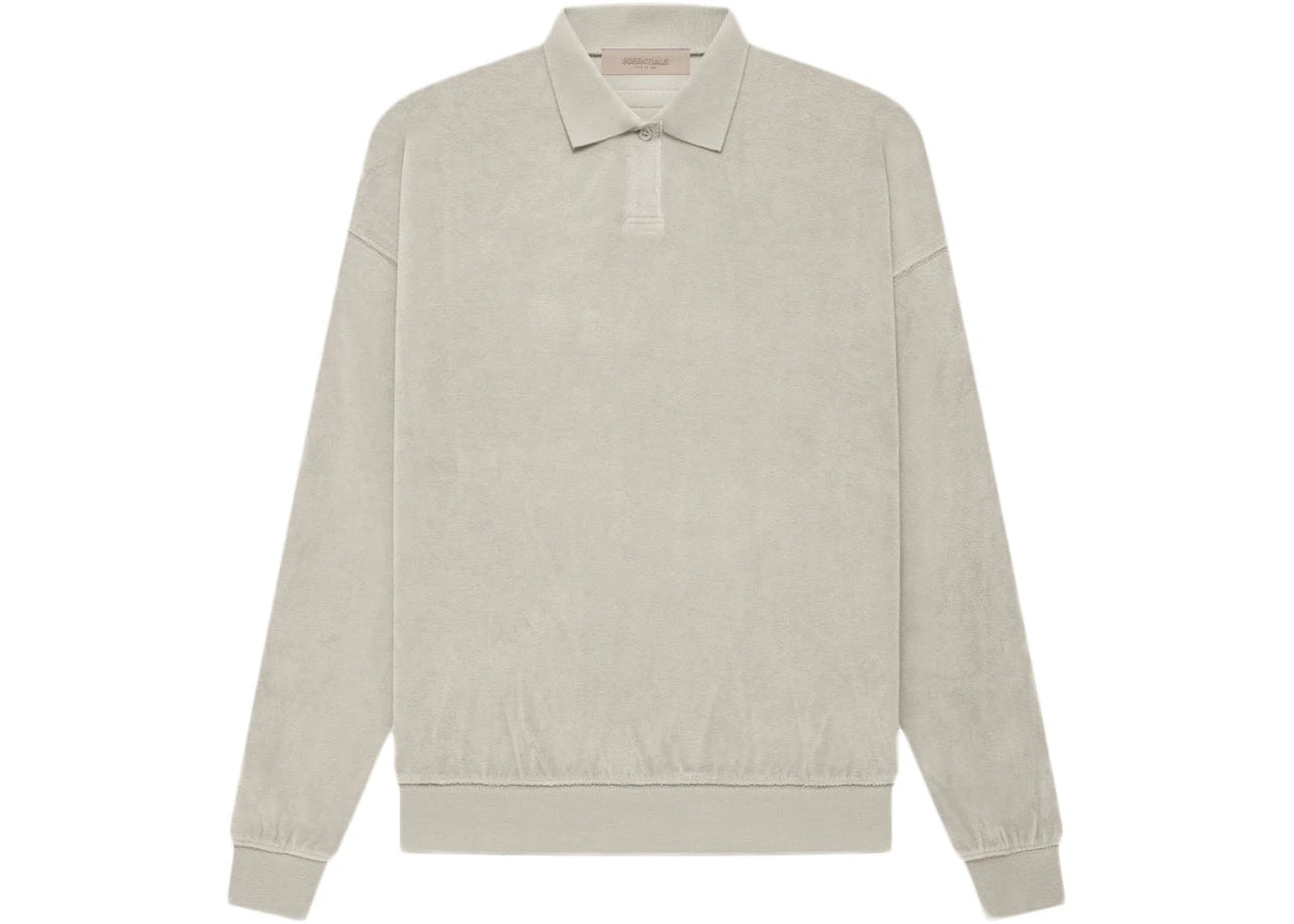 Fear of God Essentials Women's Velour L/S Polo Smoke