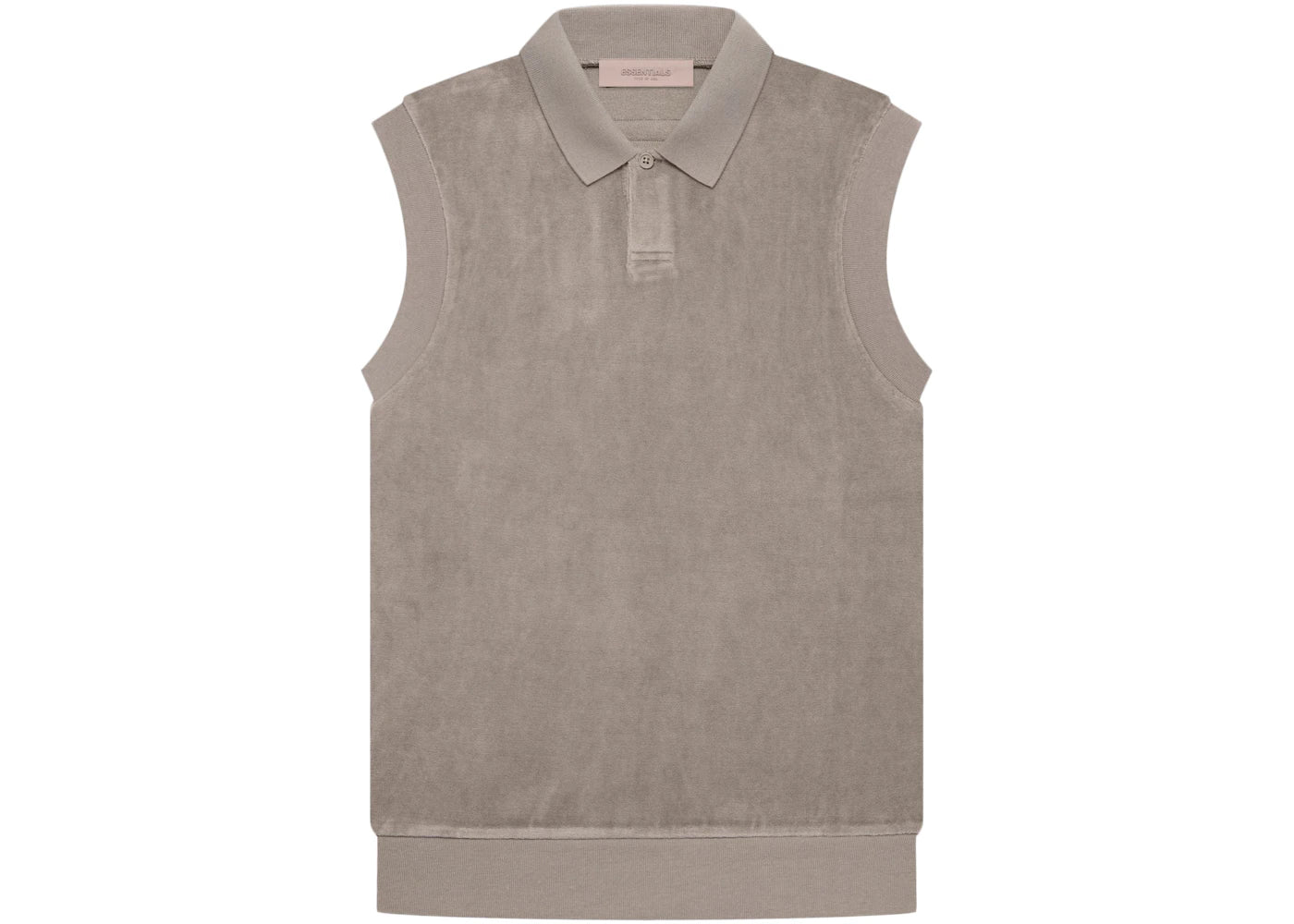 Fear of God Essentials Women's Velour Sleeveless Polo Desert Taupe