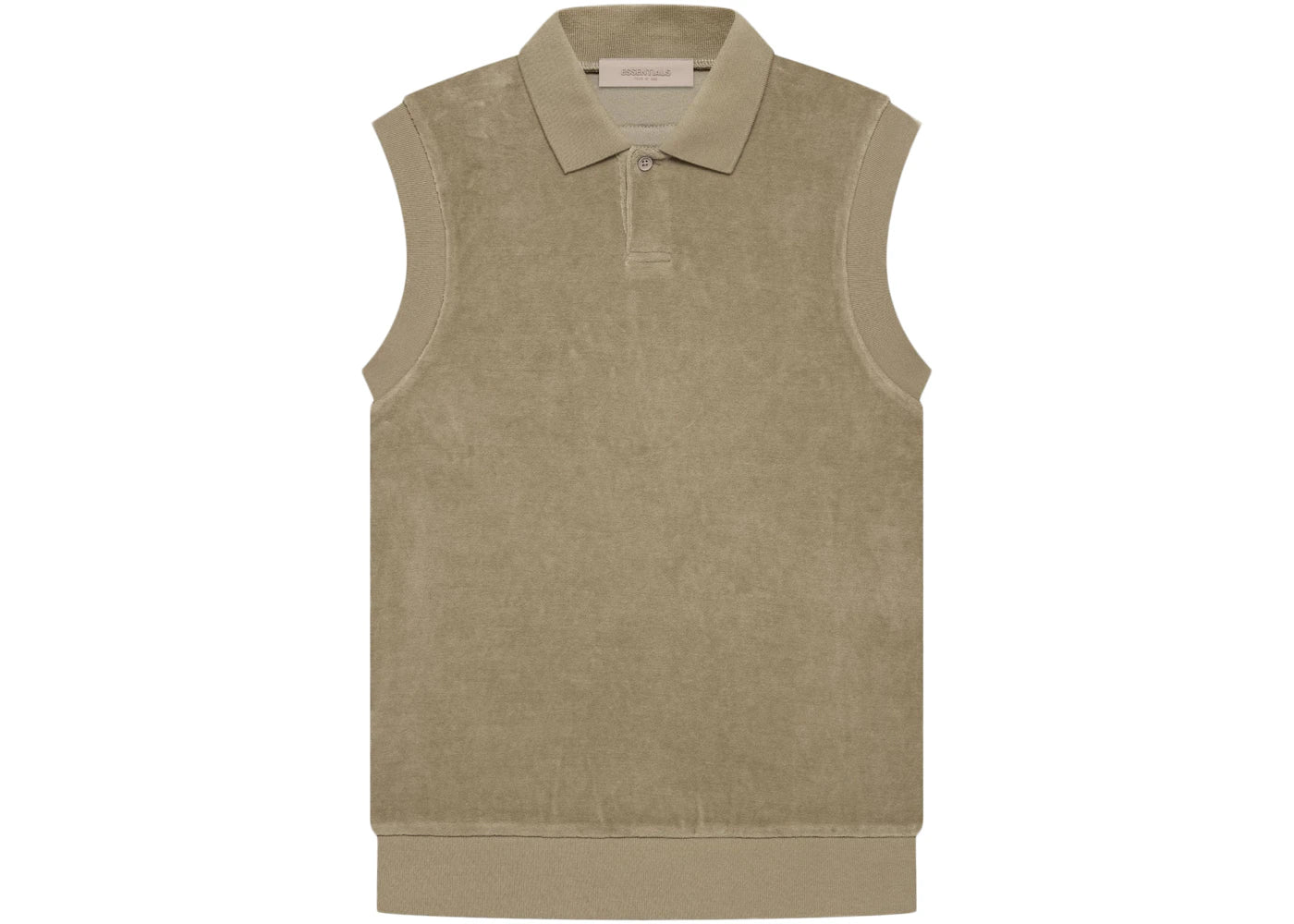 Fear of God Essentials Women's Velour Sleeveless Polo Oak