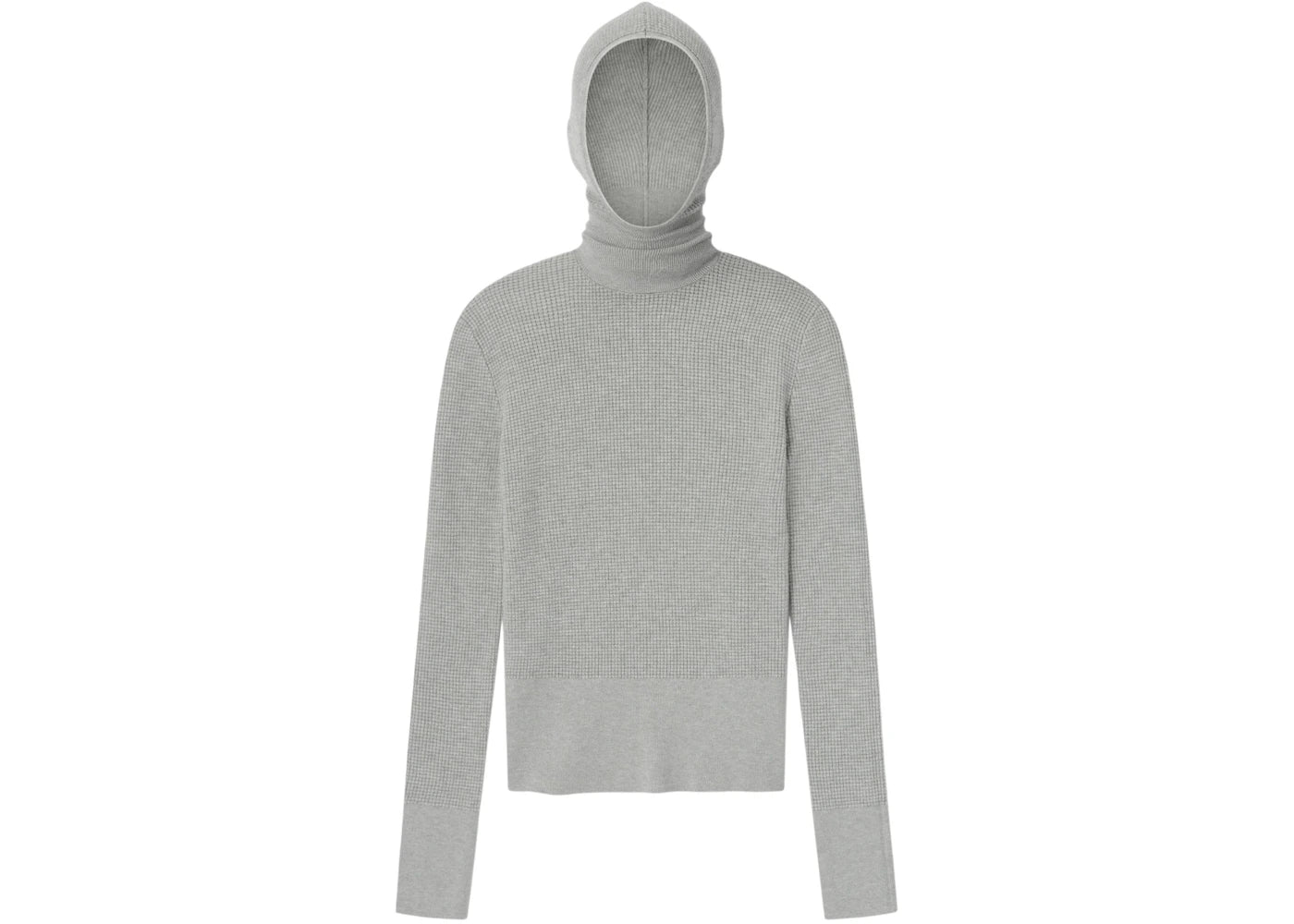Fear of God Essentials Womens Waffle Long Sleeve Hoodie Concrete Heather