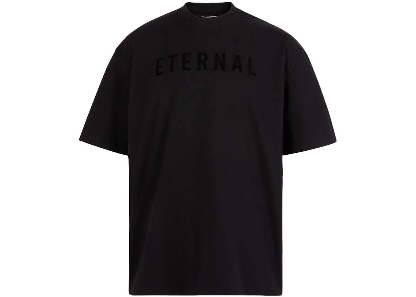 Fear of God Eternal Logo-Flocked Cotton T-Shirt Black