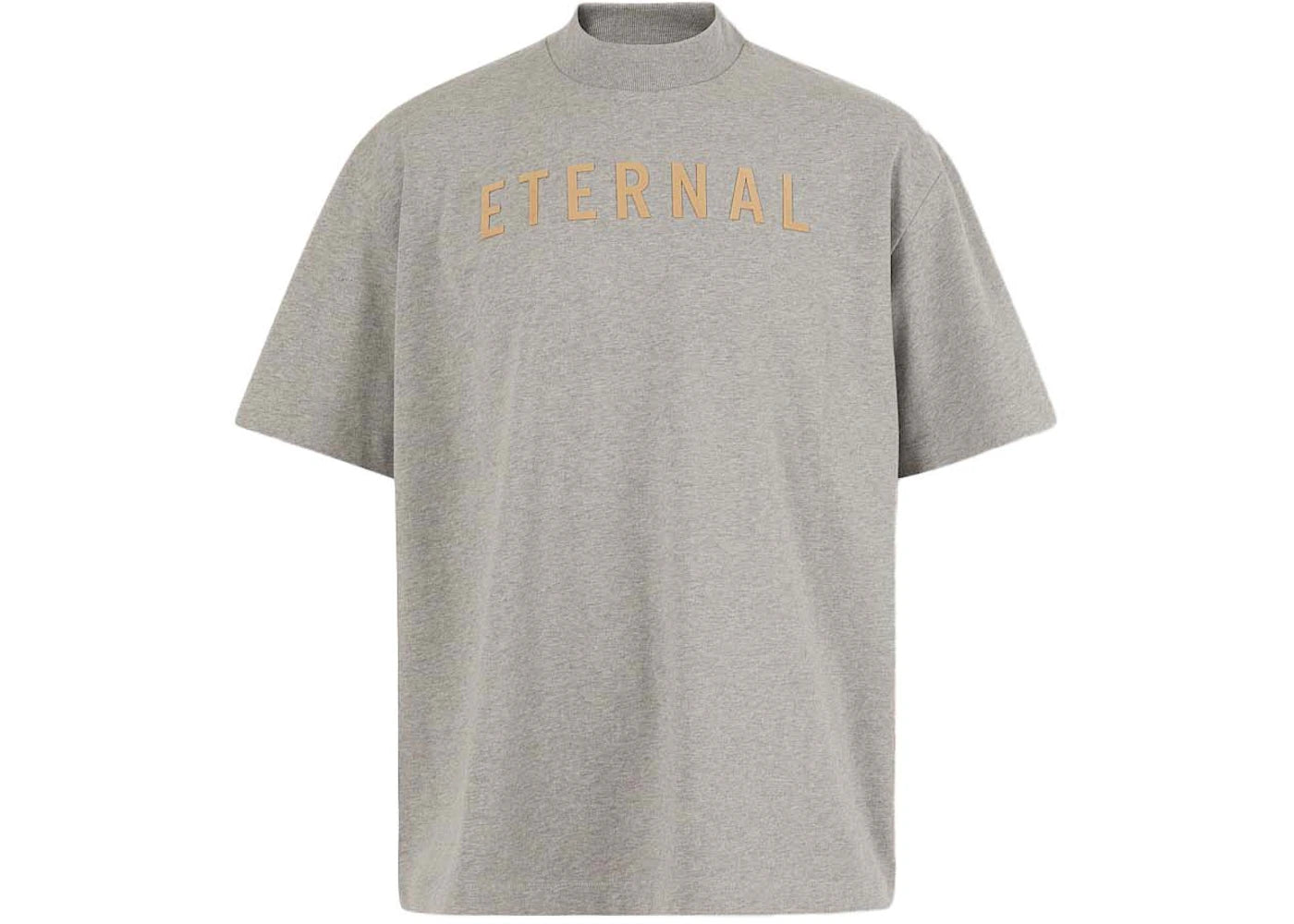 Fear of God Eternal Logo-Flocked Cotton T-Shirt Grey