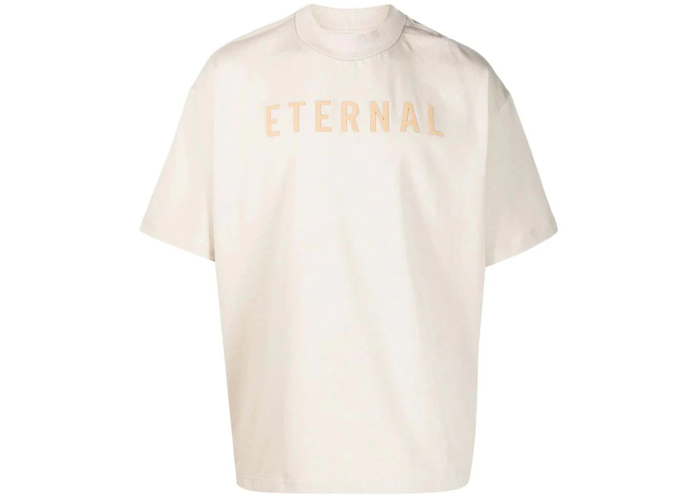 Fear of God Eternal Logo-Flocked Cotton T-Shirt Light Beige