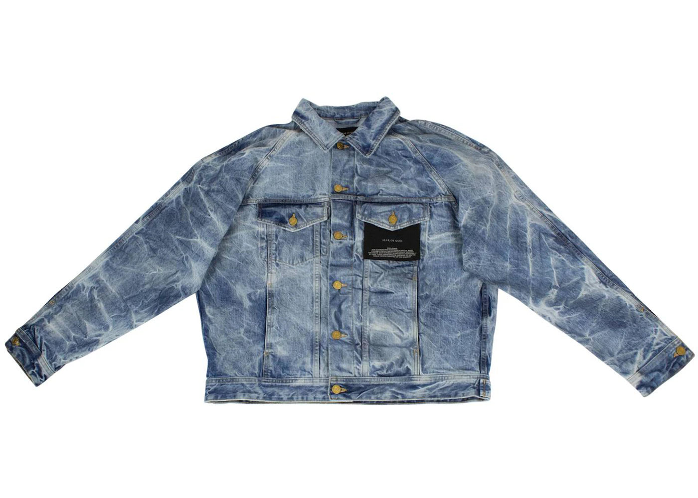 Fear of God Indigo Selvedge Denim Holy Water Trucker Denim Jacket Indigo