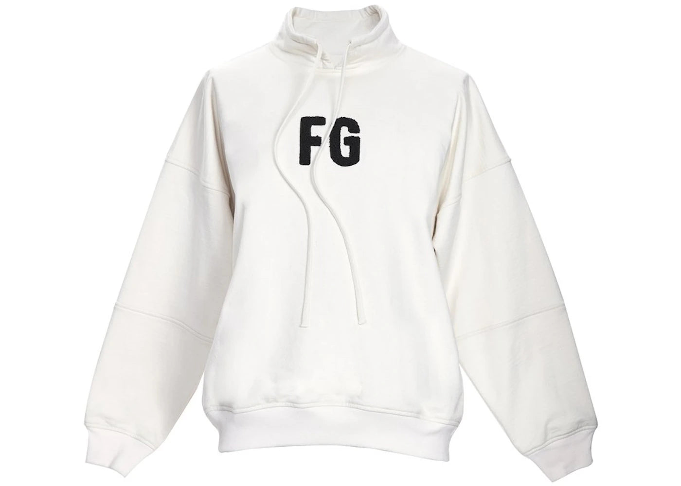 Fear of God Mock Neck 'FG' Pullover Sweater Cream