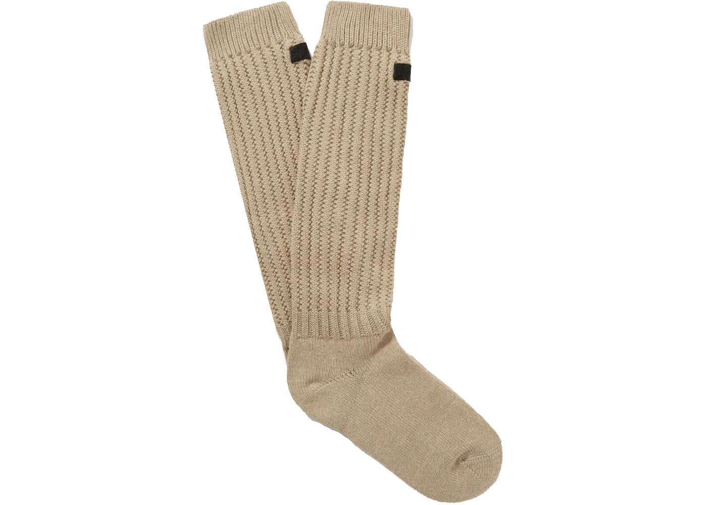 Fear of God Mr. Porter Exclusive Logo-Appliquéd Ribbed Cotton-Blend Socks Beige