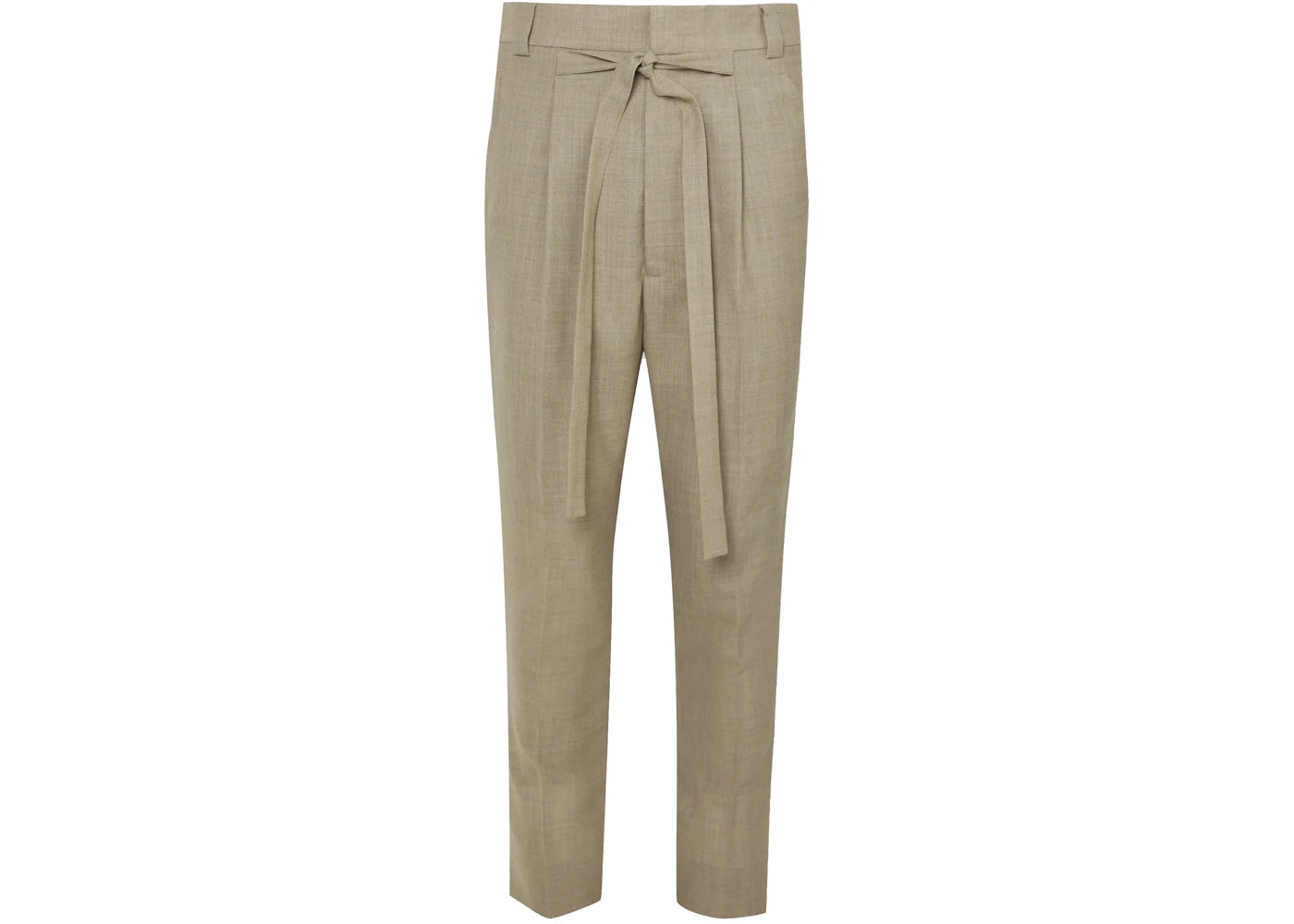 Fear of God Mr. Porter Exclusive Tapered Pleated Belted Wool Trousers Beige