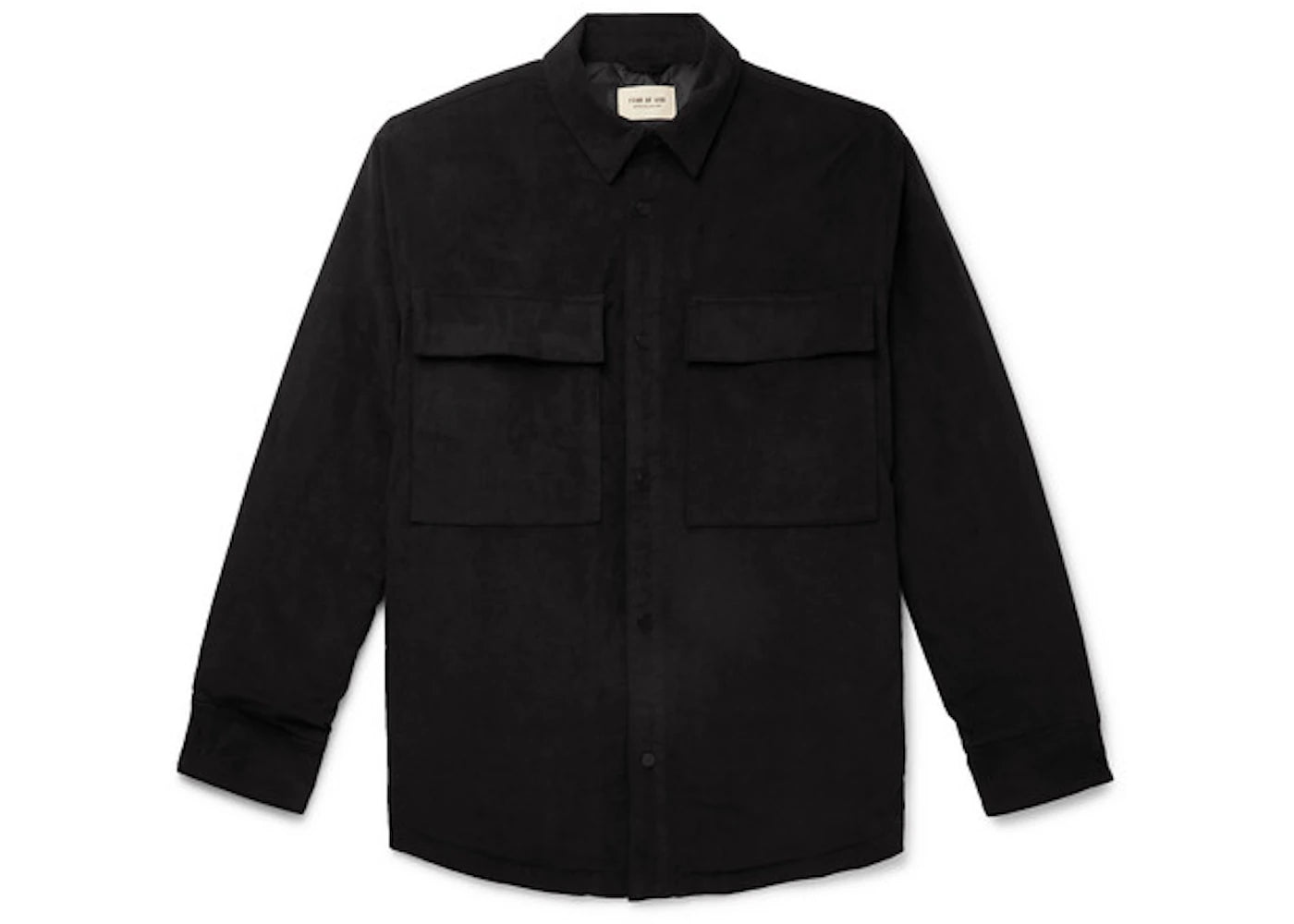 Fear of God Oversized Faux Micro Suede Padded Primaloft Overshirt Black