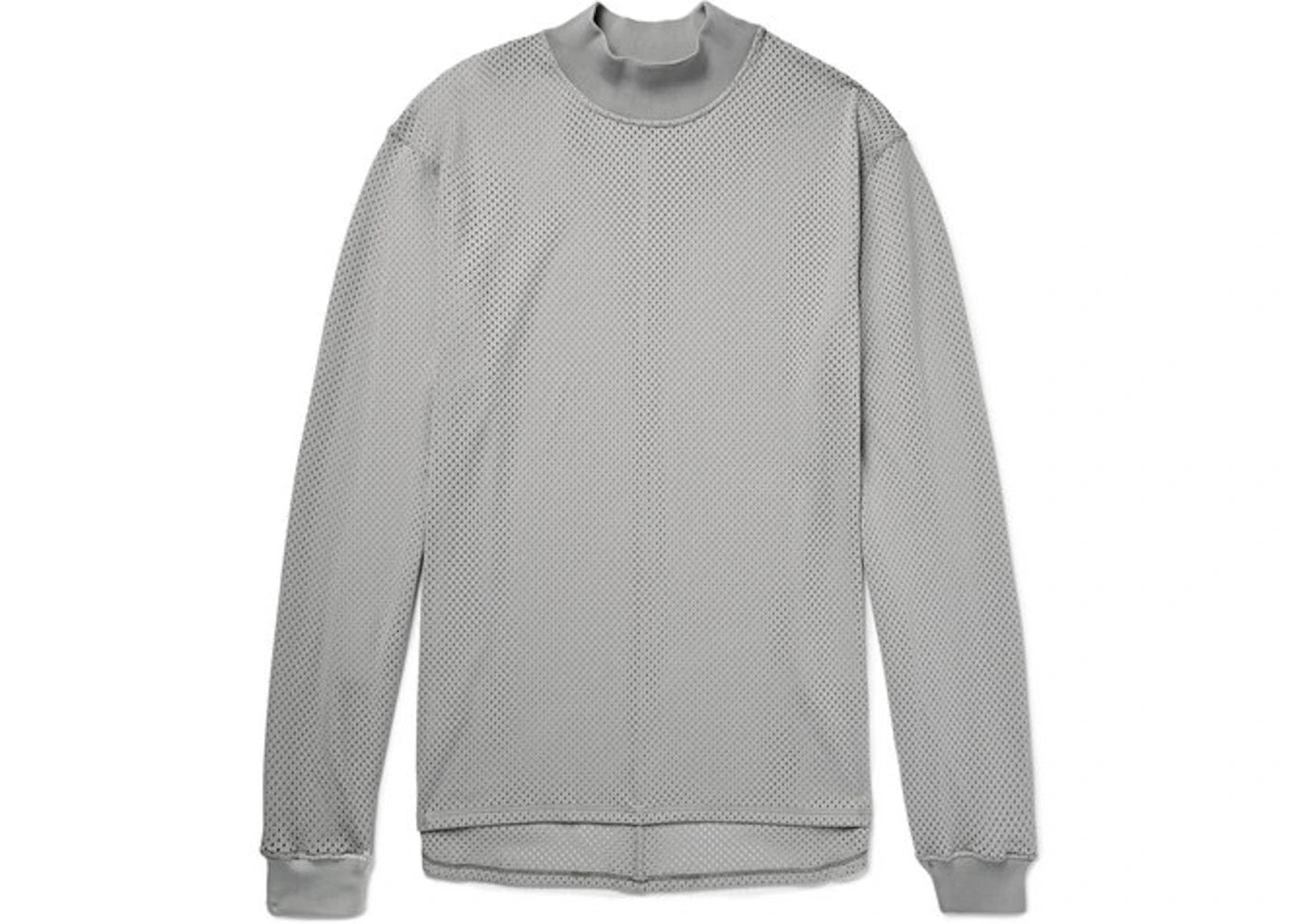 Fear of God Oversized Mock Neck Mesh Longsleeve T-shirt Grey