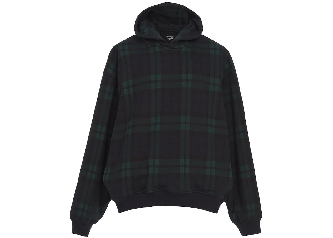 Fear of God Plaid Everyday Hoodie Hoodie Green Plaid