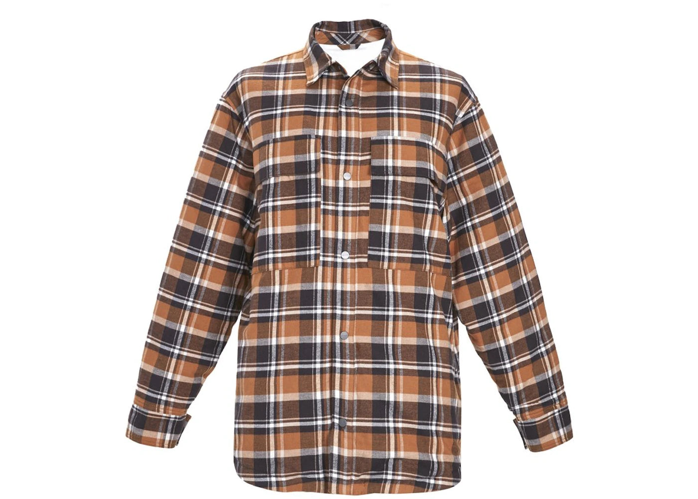 Fear of God Plaid Flannel Shirt Jacket Brown Plaid