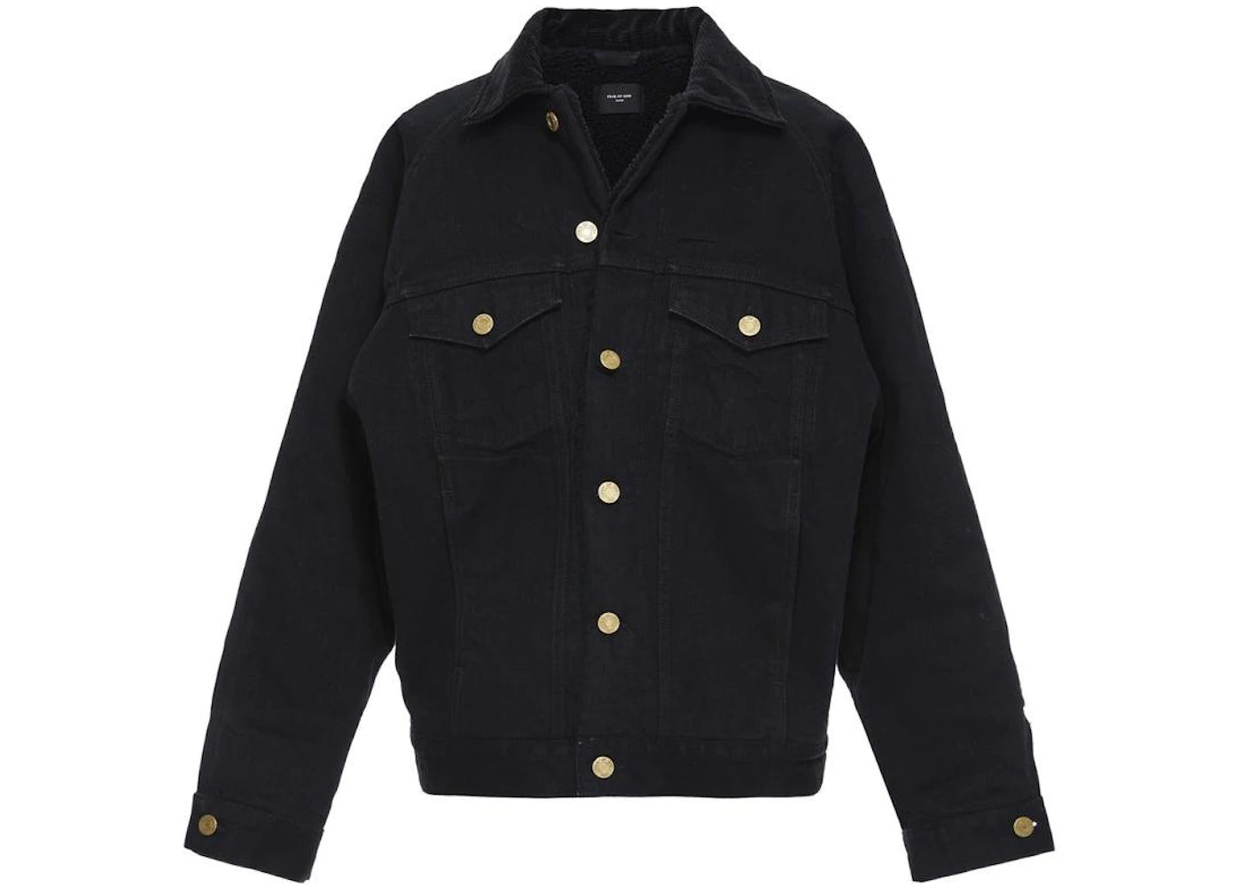 Fear of God Selvedge Denim Alpaca Trucker Jacket Black