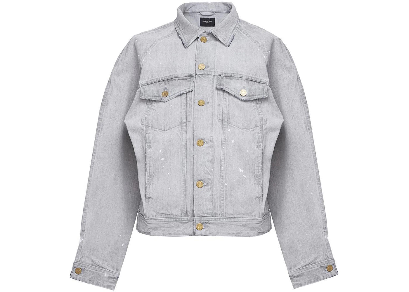 Fear of God Selvedge Denim Raglan Trucker Jacket Grey