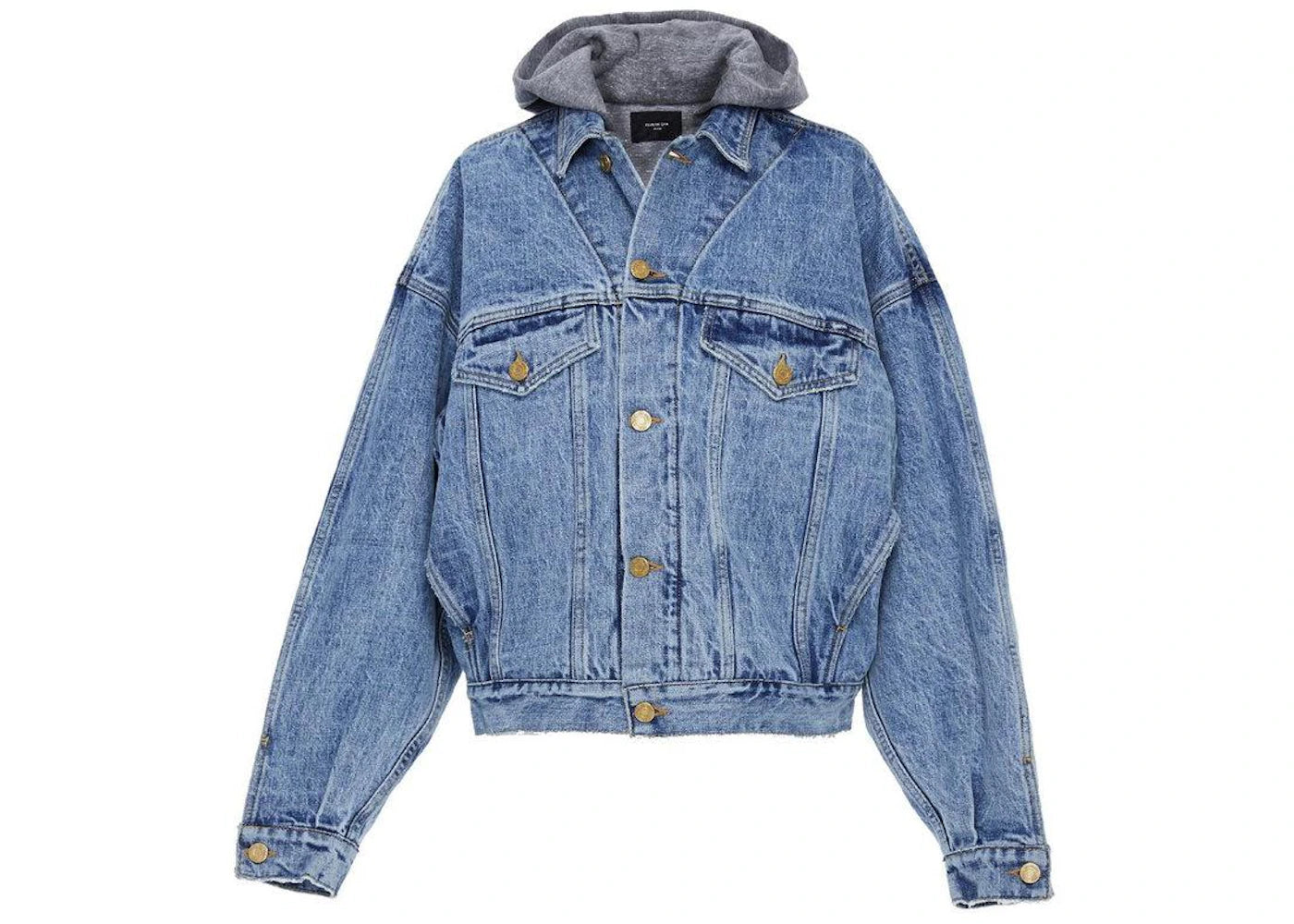 Fear of God Selvedge Denim Terry Hooded Trucker Jacket Indigo