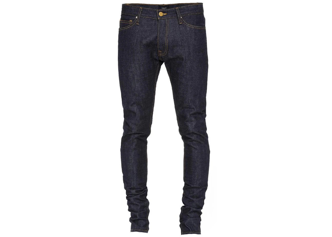 Fear of God Selvedge Raw Paneled Denim Jeans Indigo