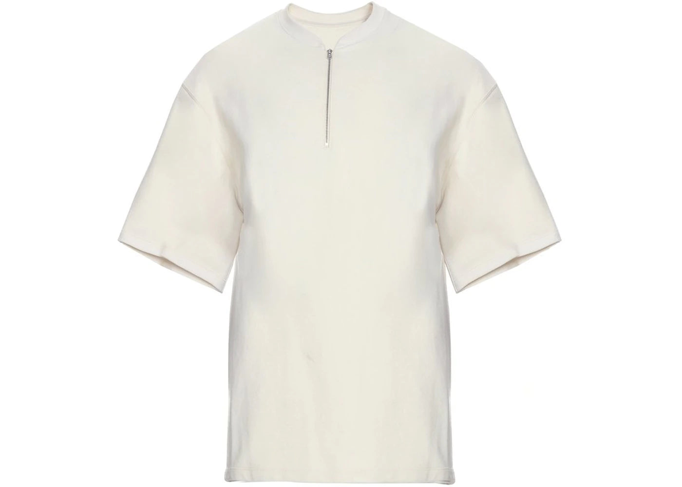 Fear of God Short Sleeve Half Zip Henley T-shirt Cream