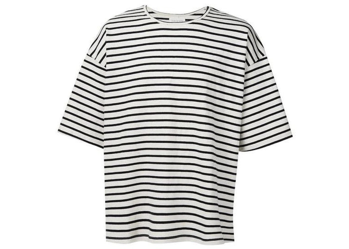 Fear of God Sriped Crew T-shirt Cream Stripe