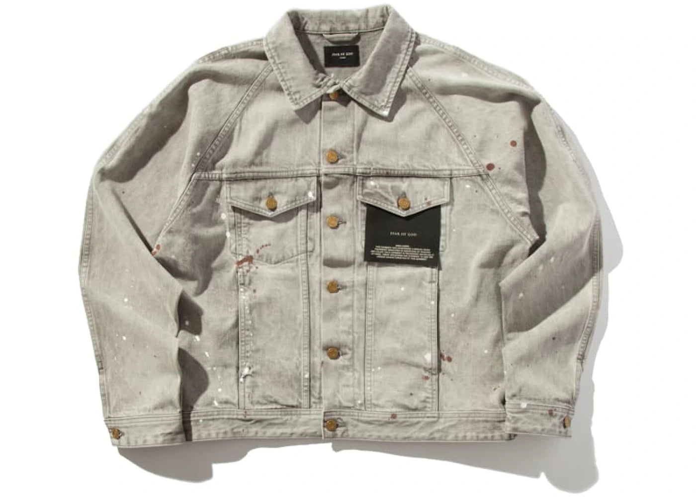 Fear of God Union LA Exclusive Raglan Denim Trucker Jacket Vintage Grey