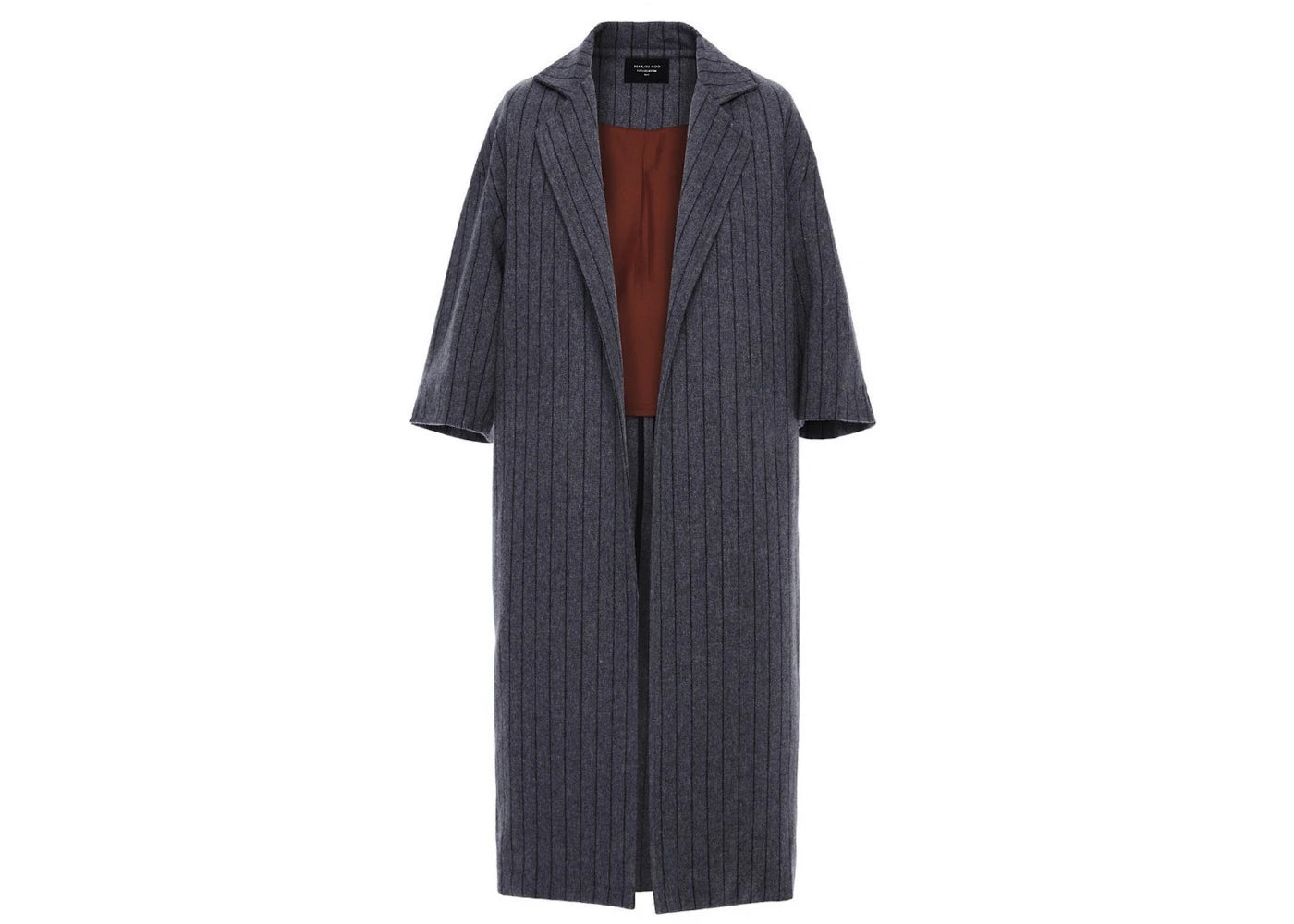 Fear of God Wool Striped Overcoat Grey