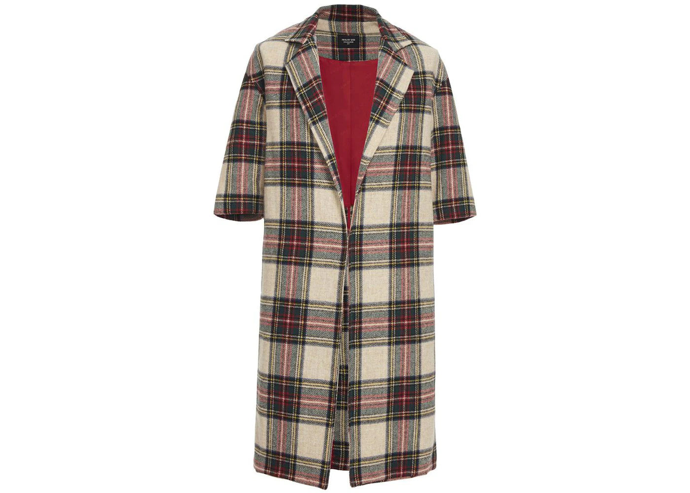 Fear of God Wool Tartan Overcoat Khaki