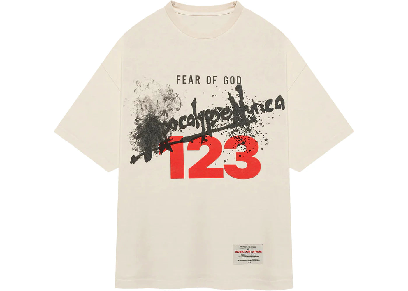 Fear of God x RRR 123 Apocalypse Nunca CVA Tee Max White