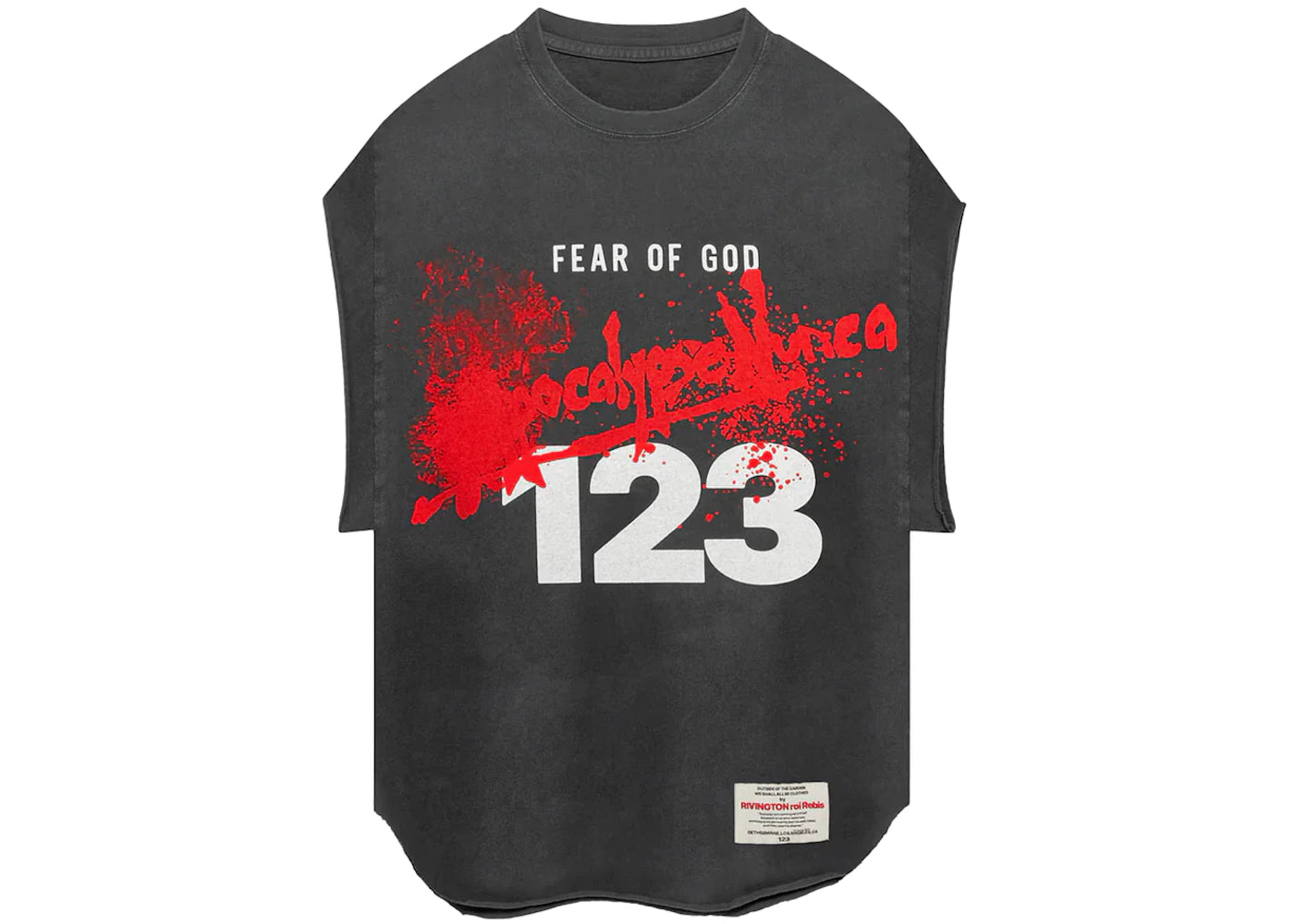 Fear of God x RRR 123 Apocalypse Nunca Cut Off Tee Vintage Black