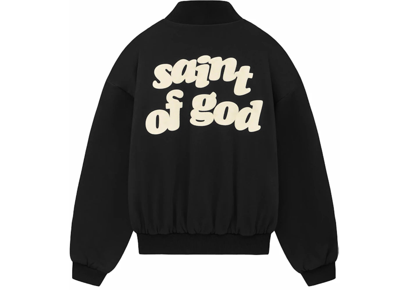 Fear of God x Saint Mxxxxxx Saint of God Varsity Jacket Black