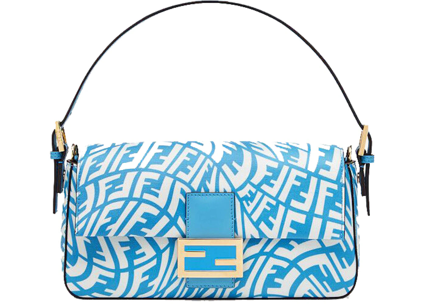 Fendi Baguette 1997 Shoulder Bag Medium Blue