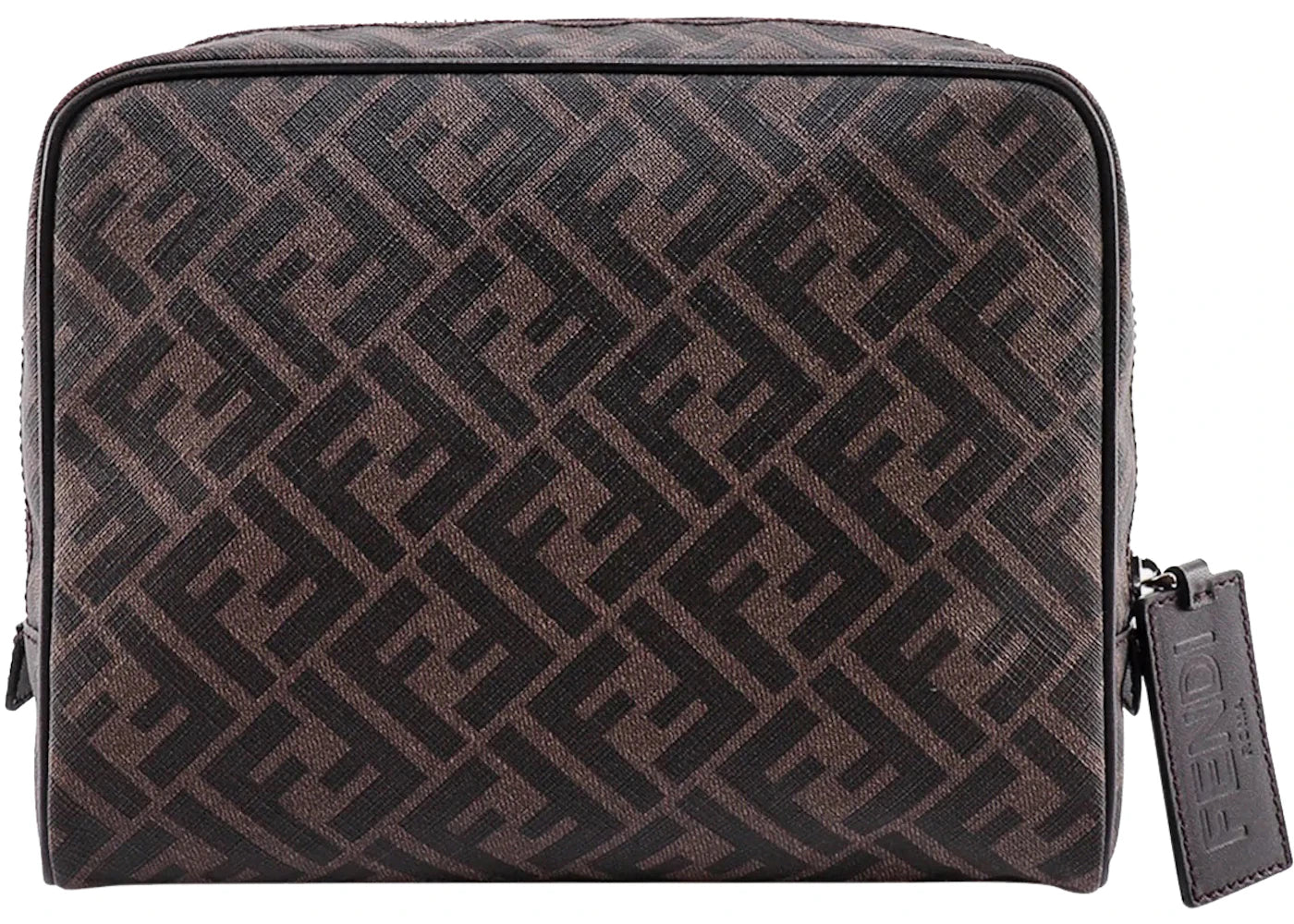 Fendi Beauty Case With FF Motif Brown/Black