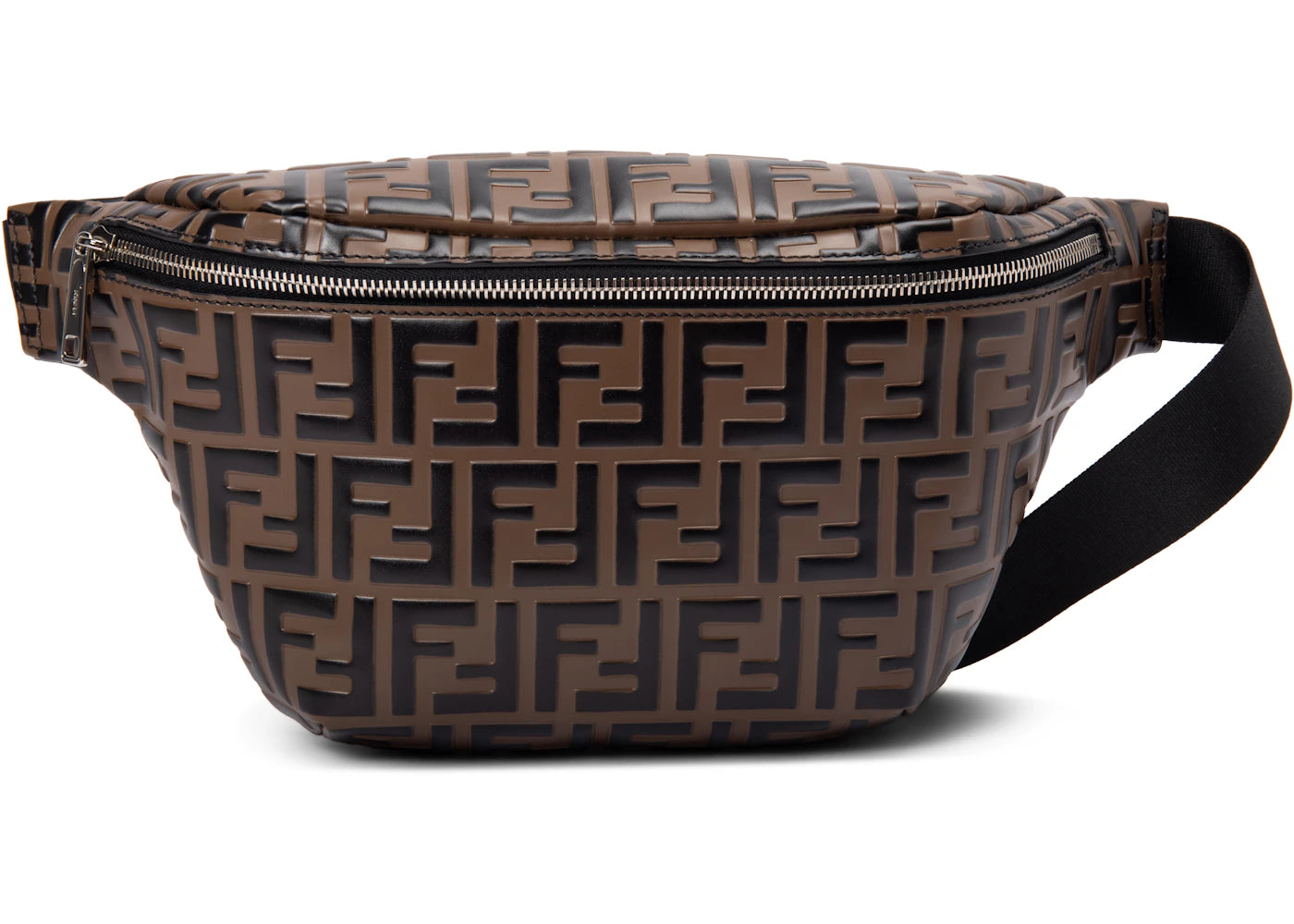 Fendi Belt Bag Embossed Tobacco Black