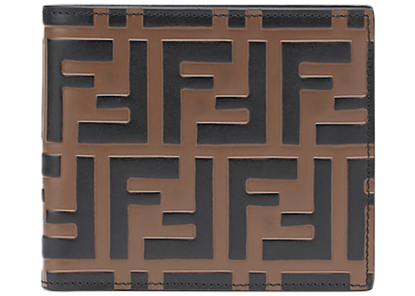 Fendi Bifold Wallet Zucca Embossed Brown/Black