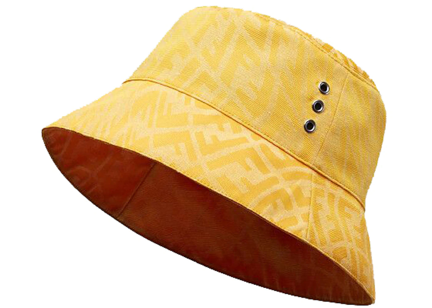 Fendi FF Motif Bucket Hat Yellow