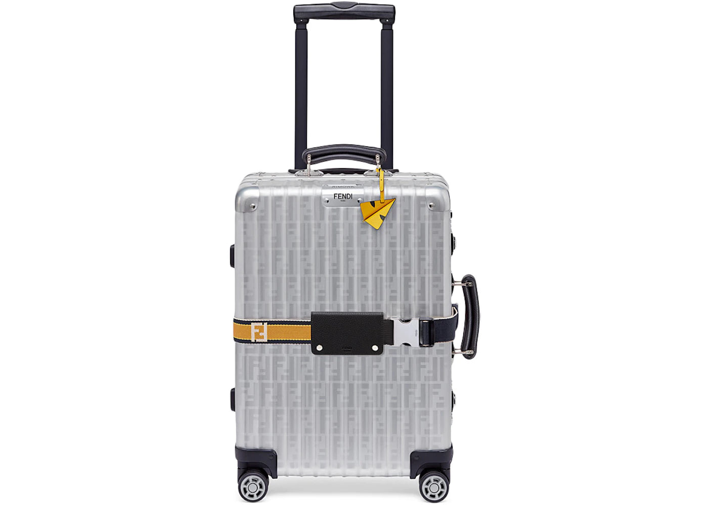 Fendi Cabin Suitcase FF Silver/Yellow