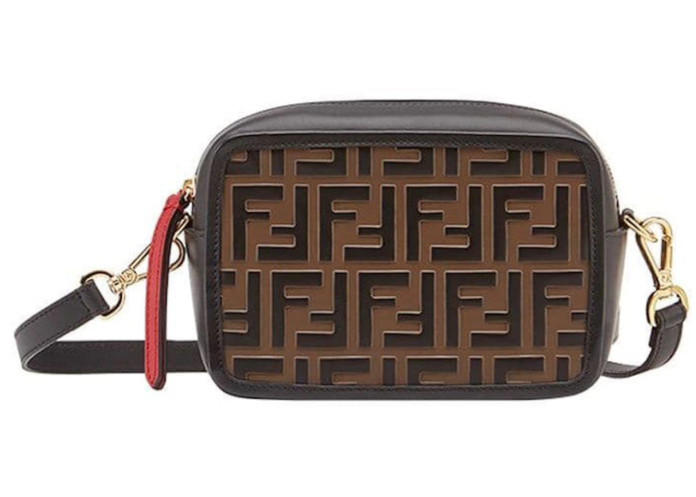 Fendi Camera Case Embossed FF Mini Brown/Black