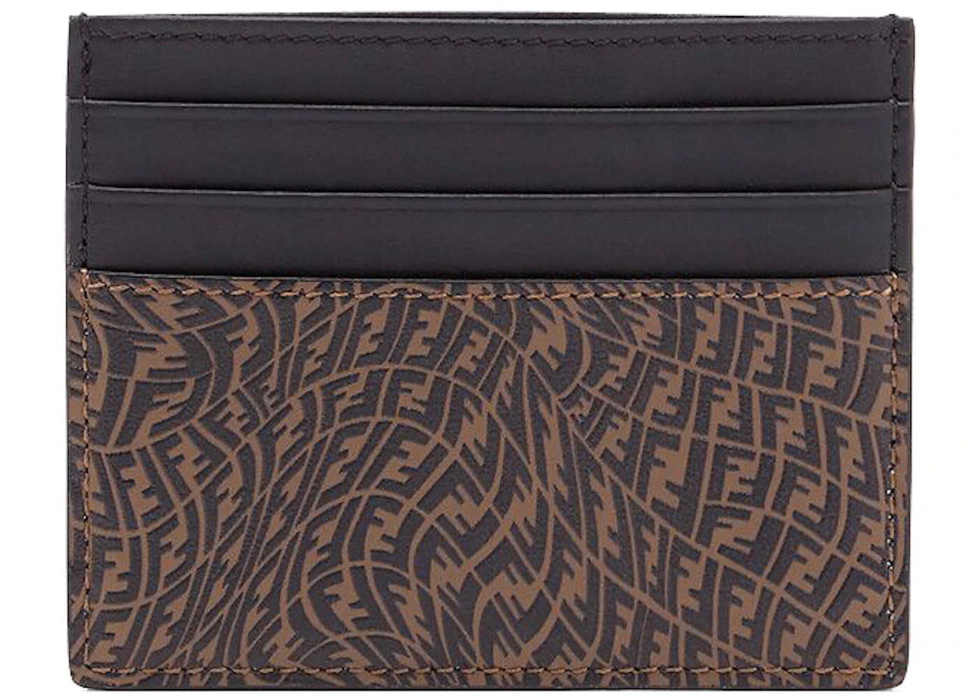 Fendi Card Holder FF Vertigo Brown