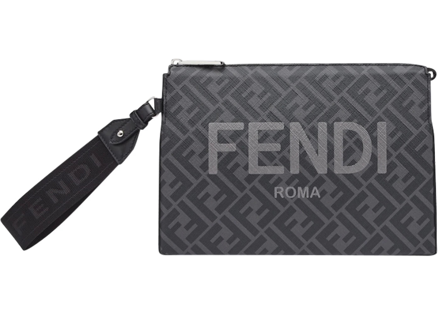 Fendi Clutch Pack FF Monogram Black/Gray