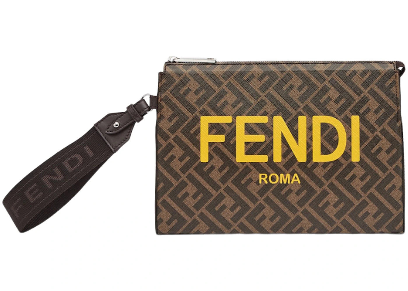 Fendi Clutch Pack FF Monogram Brown/Yellow