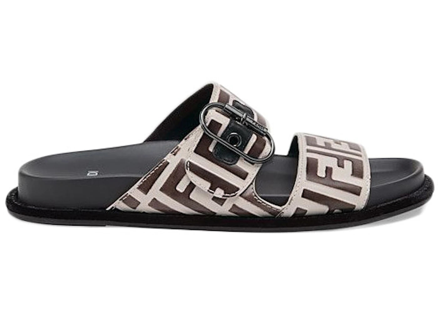 Fendi FF Double Band Slide White (Women's)