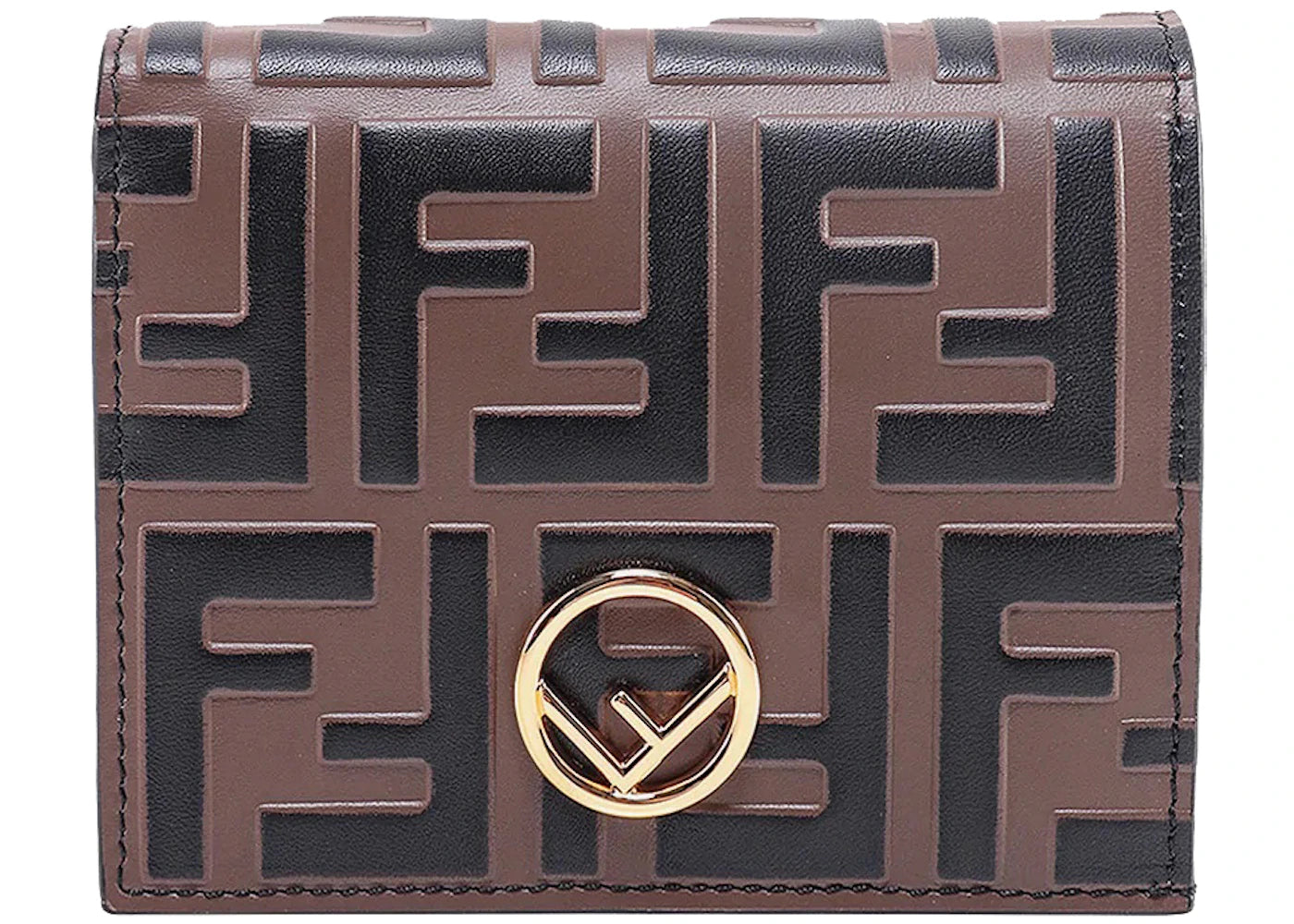 Fendi FF Motif Wallet Small Black/Brown