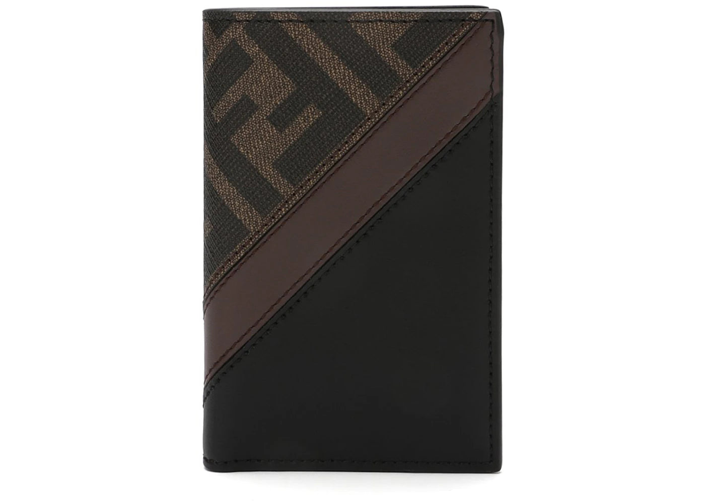 Fendi FF Vertical Card Holder Brown