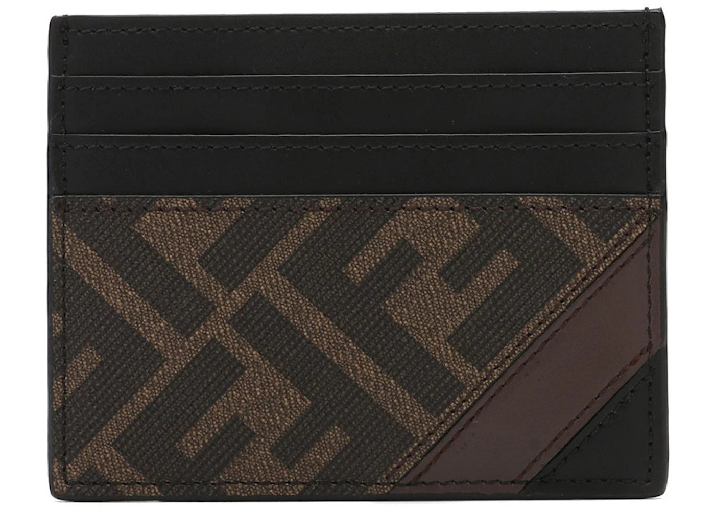 Fendi Fabric Card Holder Brown