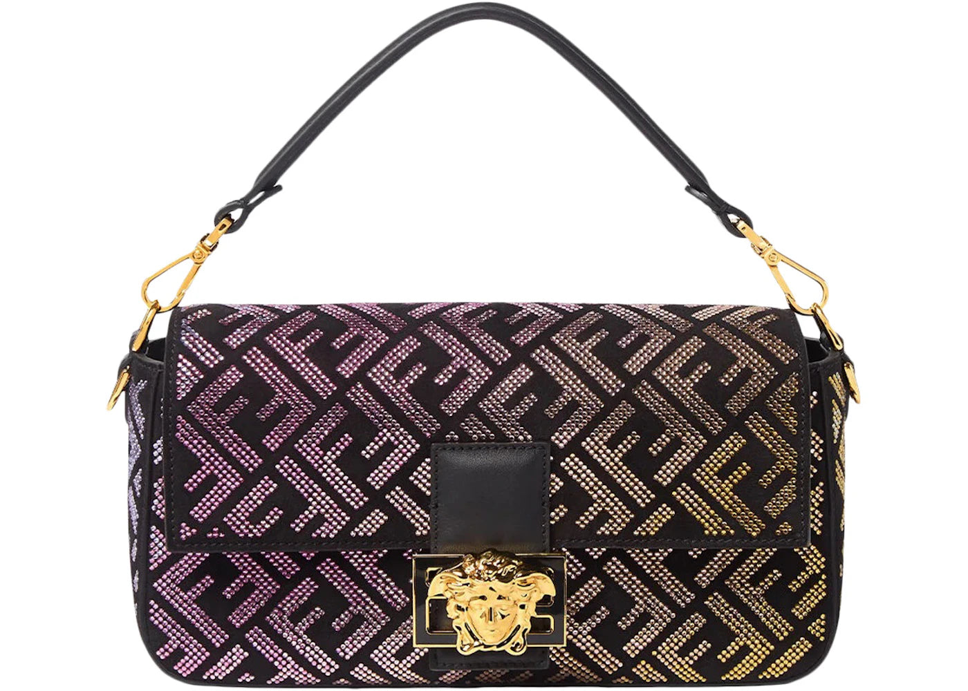 Fendi Fendace Baguette Shoulder Bag Gradient Crystal