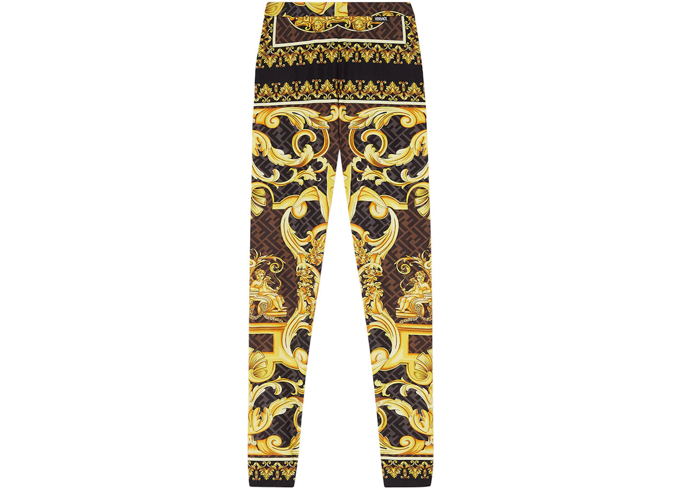 Fendi Fendace Baroque Leggings Gold