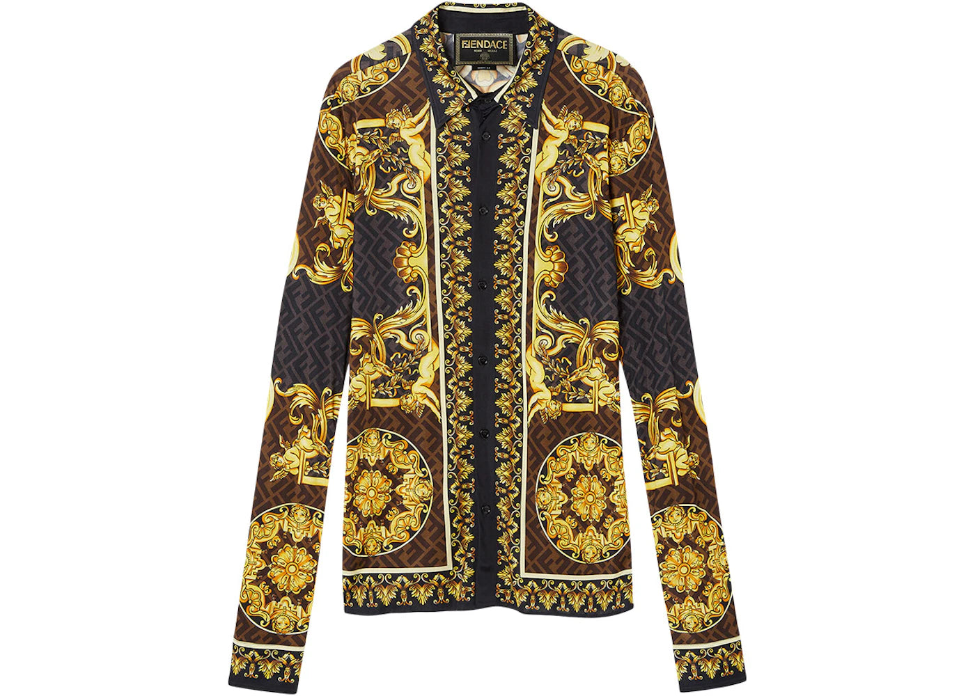 Fendi Fendace Baroque Shirt Gold/Black