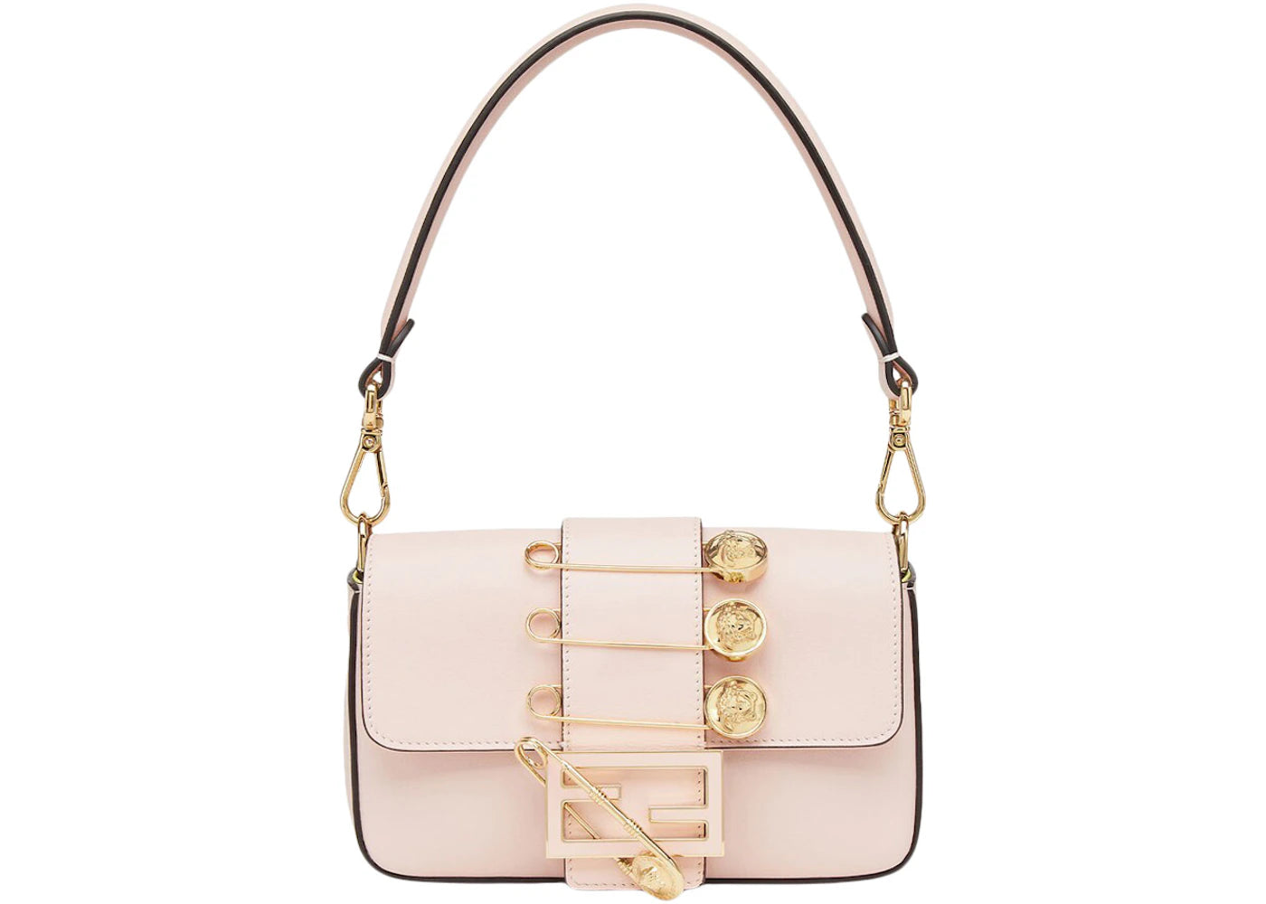 Fendi Fendace Brooch Mini Baguette Pink