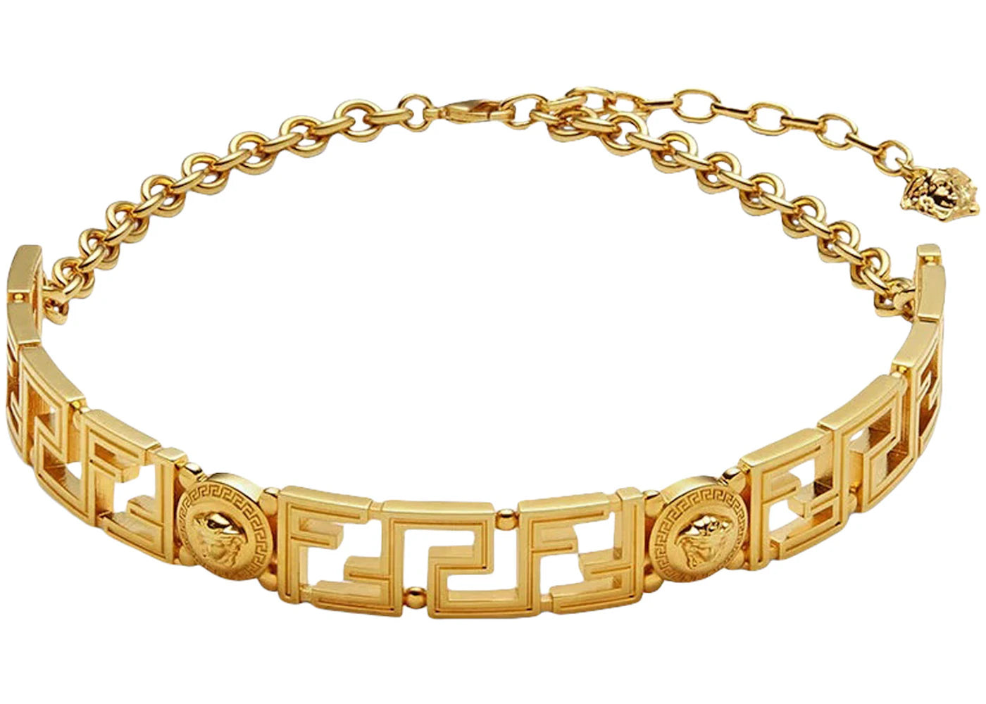 Fendi Fendace Choker Necklace Brass/Versace Gold