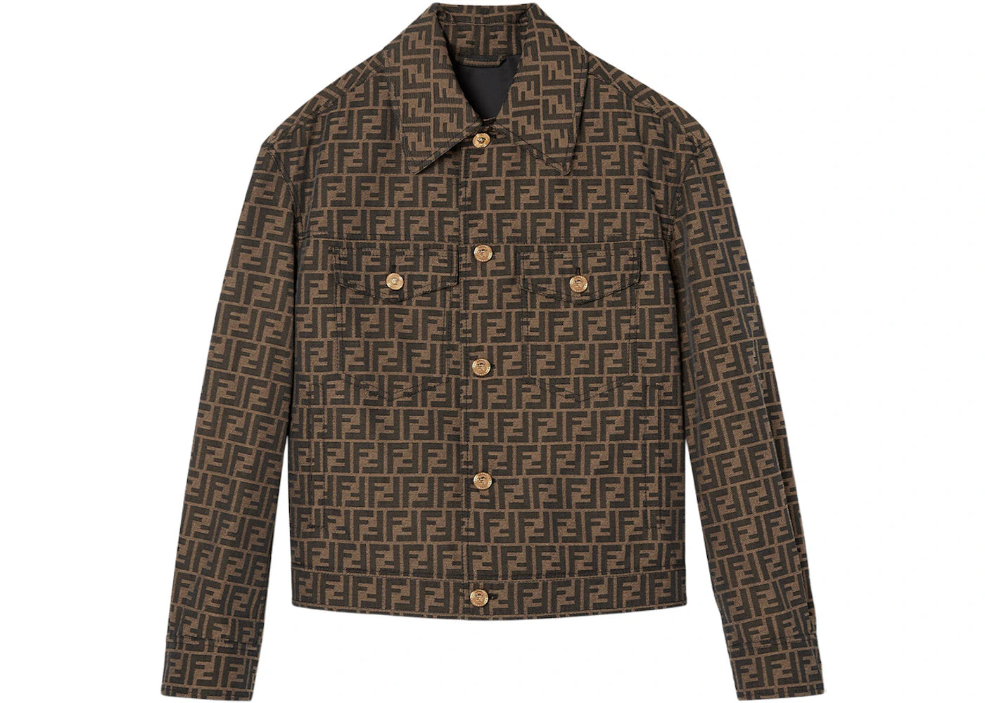 Fendi Fendace FF Jacquard Blazer Brown